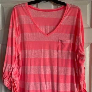 Lane Bryant Neon Pink Top